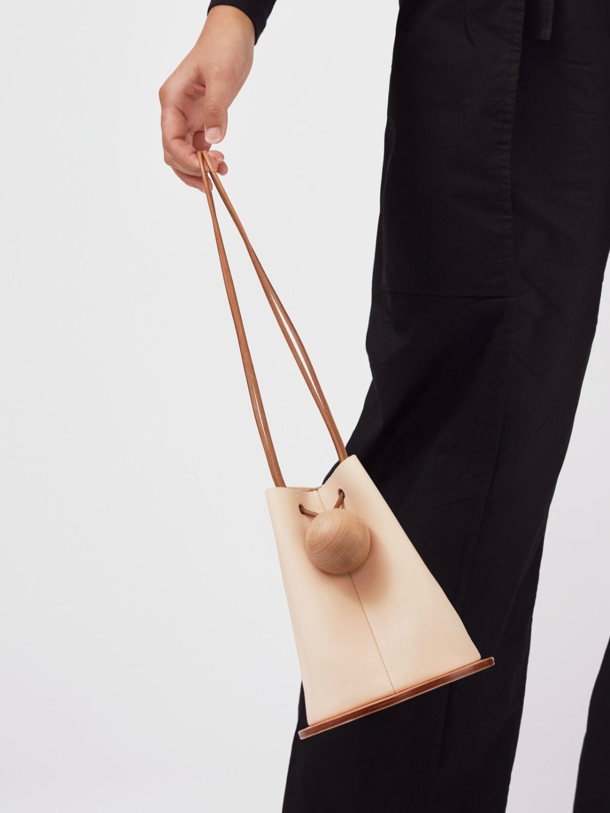 Natural Disc Bucket Bag by Building Block