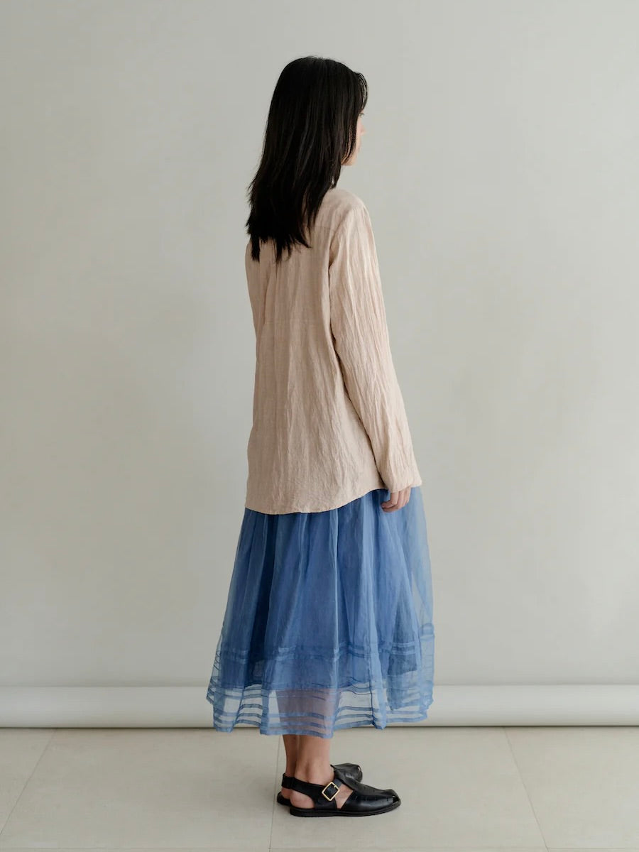 Silk Skirt in French Blue