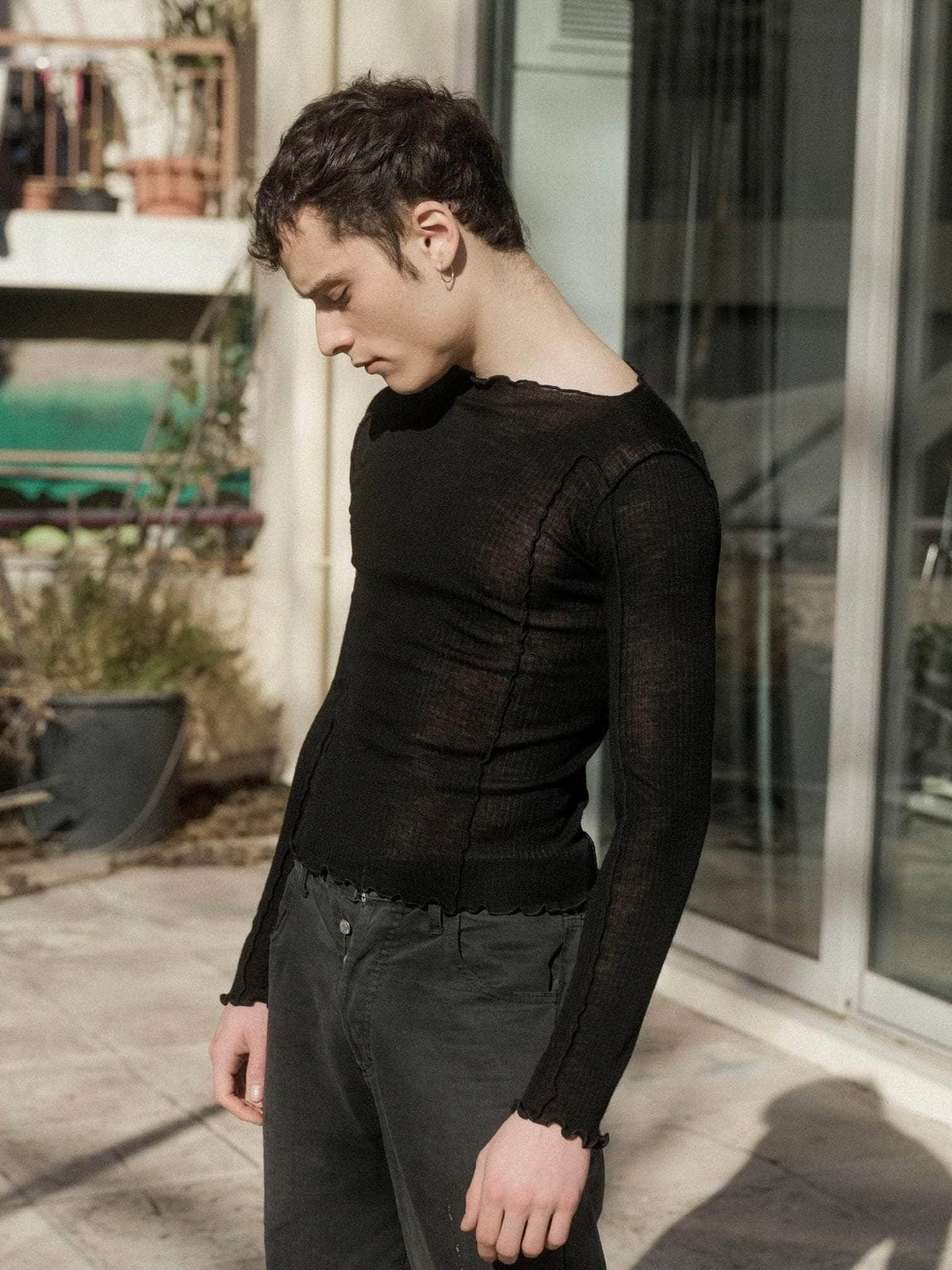 Wool Omato Long Sleeve in Black