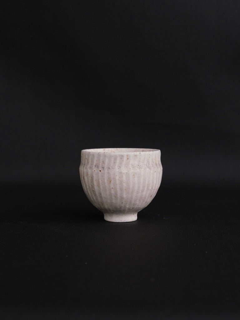 Pleated Teacup in White by Aura May