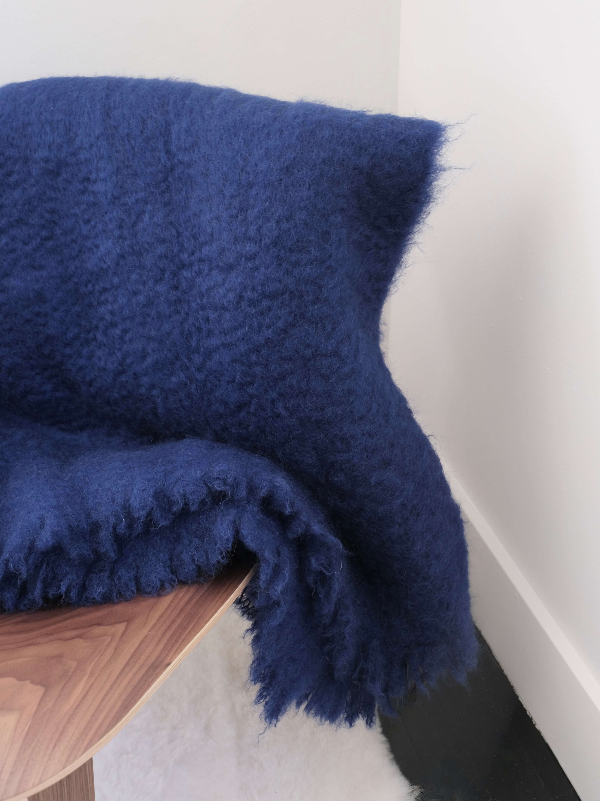 Mohair Blanket in Ultramarine Blue